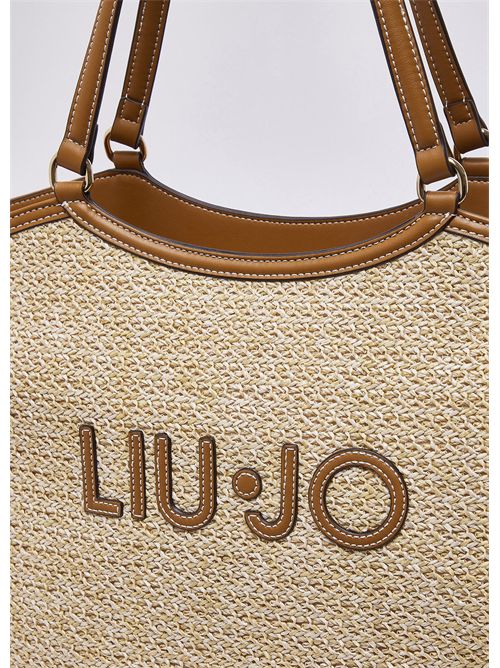 Borsa tote grande in rafia LIU JO | AA6208T383A/00005